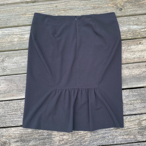 Metro 7 black skirt back flounce back zipper size 16 - Picture 3 of 7